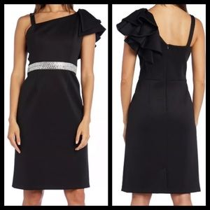 ❤️‍🔥 NWT Ruffle Embellished One Shoulder Formal Cocktail Dress